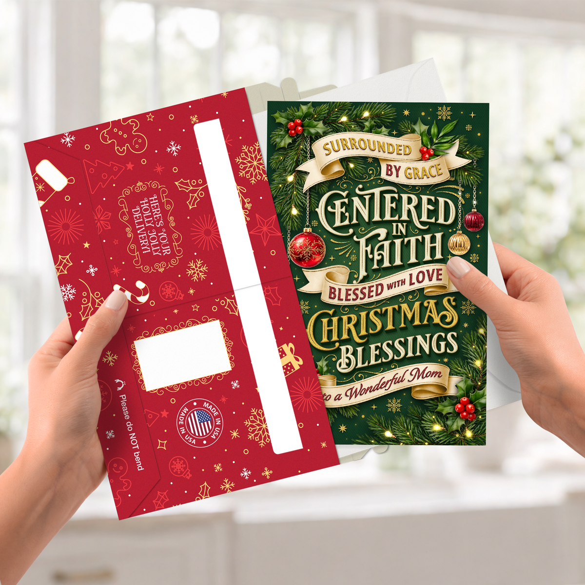 Religious Mom Christmas Card — pullout