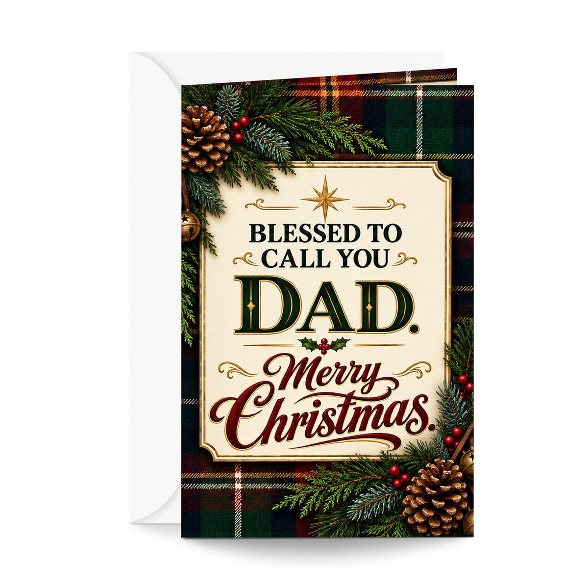 Religious Dad Christmas Card — front