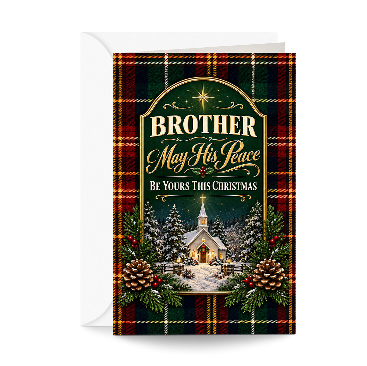 Religious Brother Christmas Card — front
