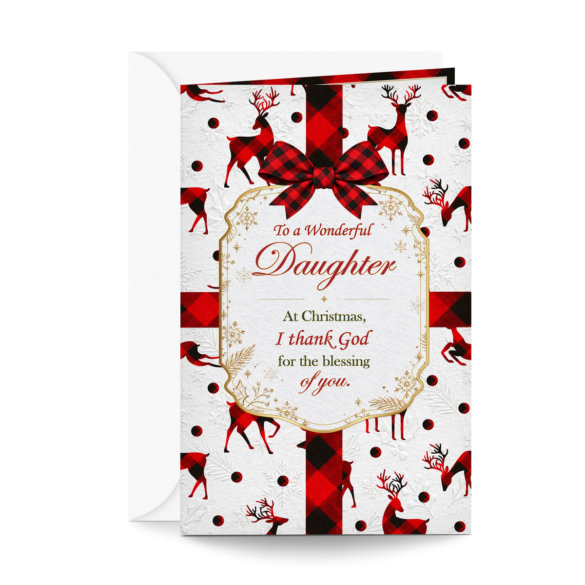 Religious Daughter Christmas Card — front