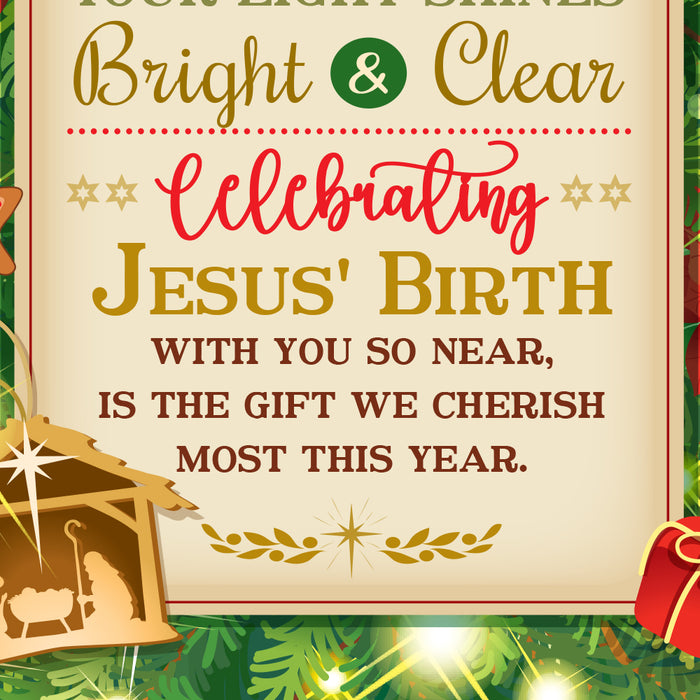 Religious Grandson Christmas Card