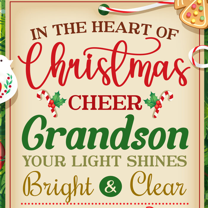 Religious Grandson Christmas Card