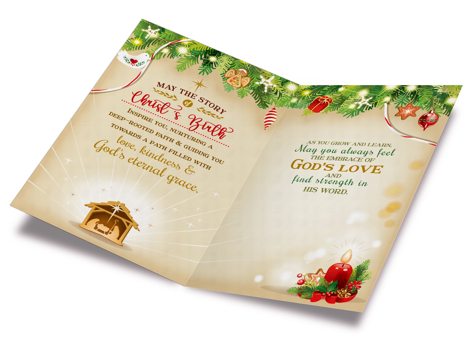 Religious Grandson Christmas Card