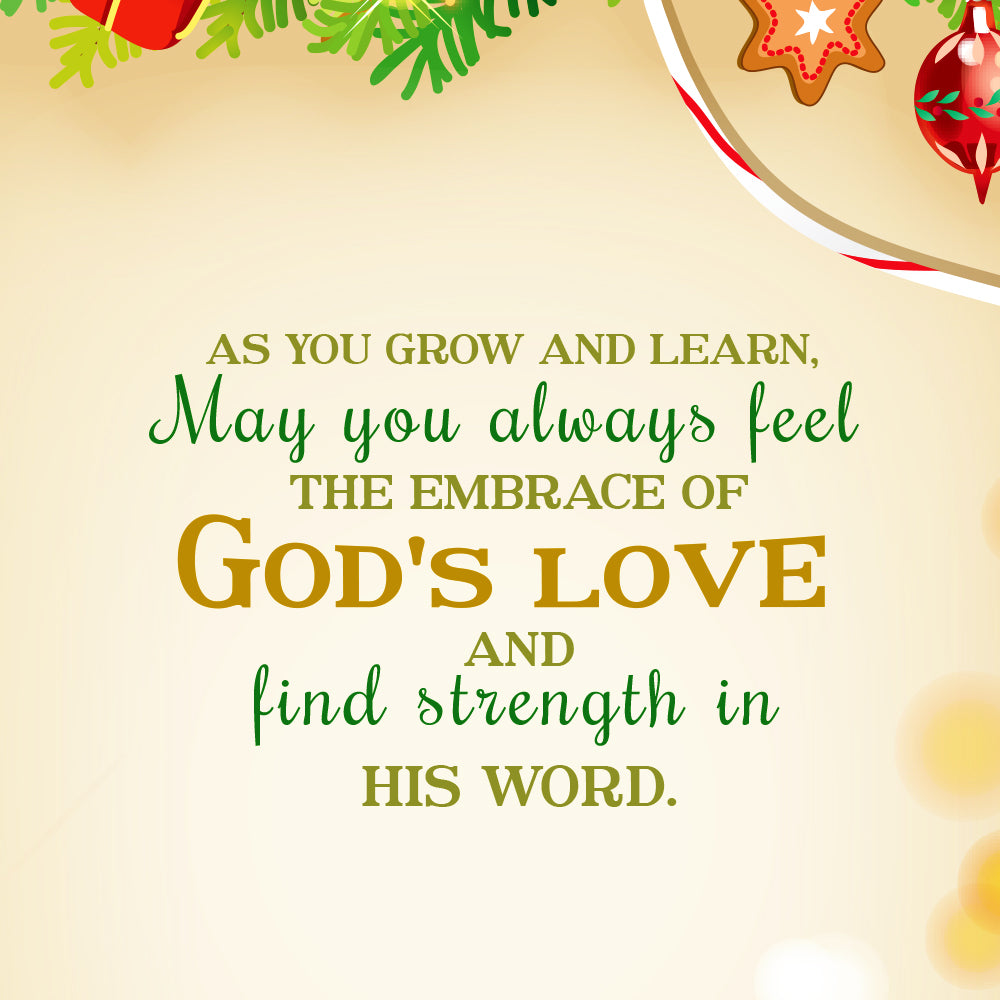 Religious Grandson Christmas Card