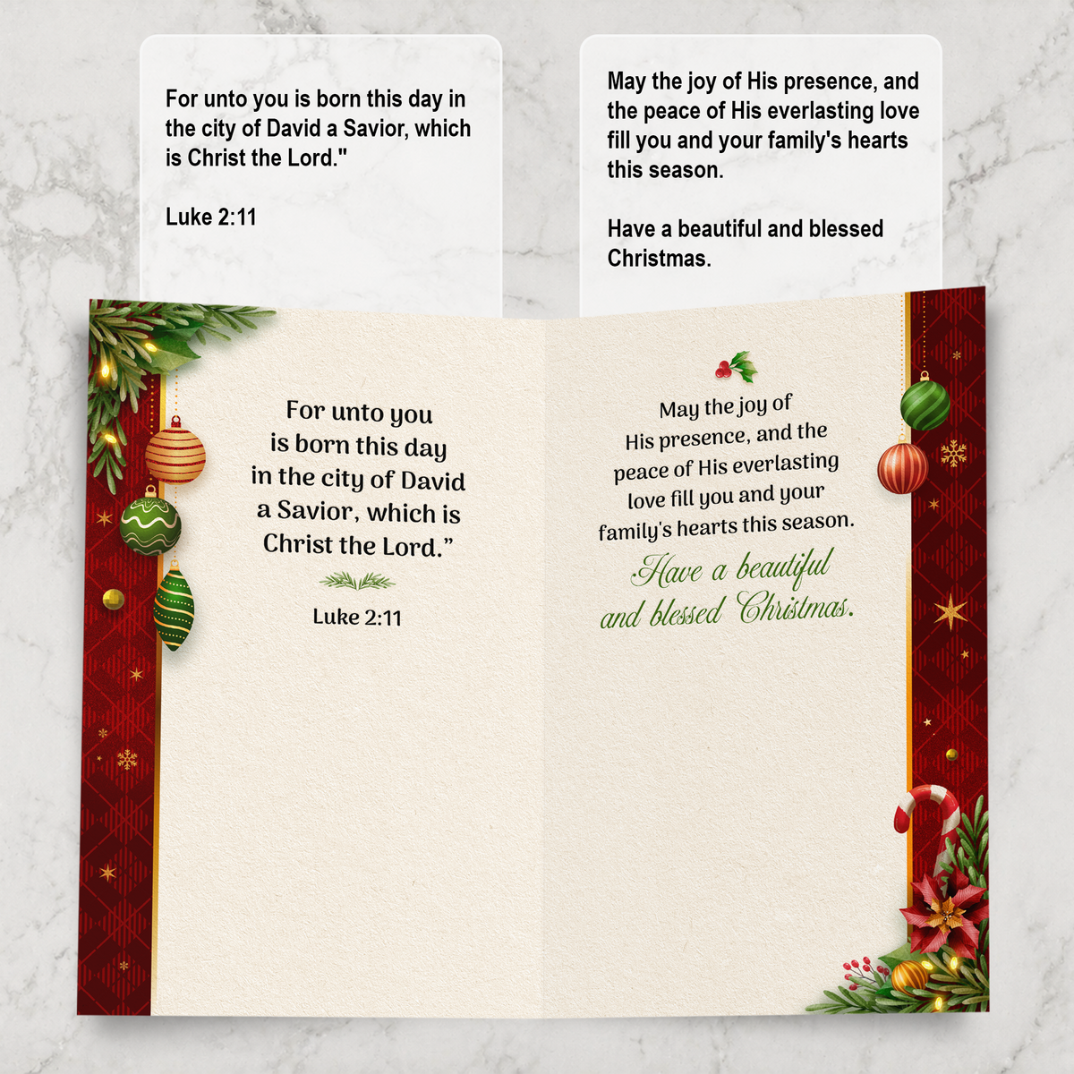 Religious Christmas Card — inside