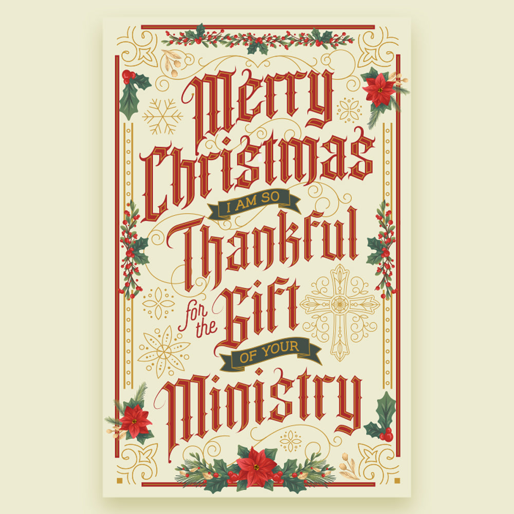 Religious Pastor Priest Christmas Card