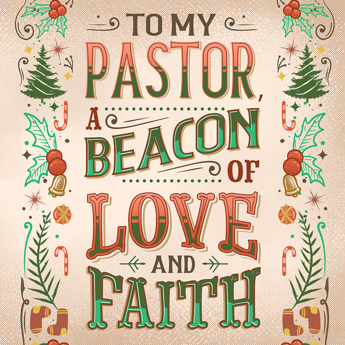 Religious Pastor Christmas Card