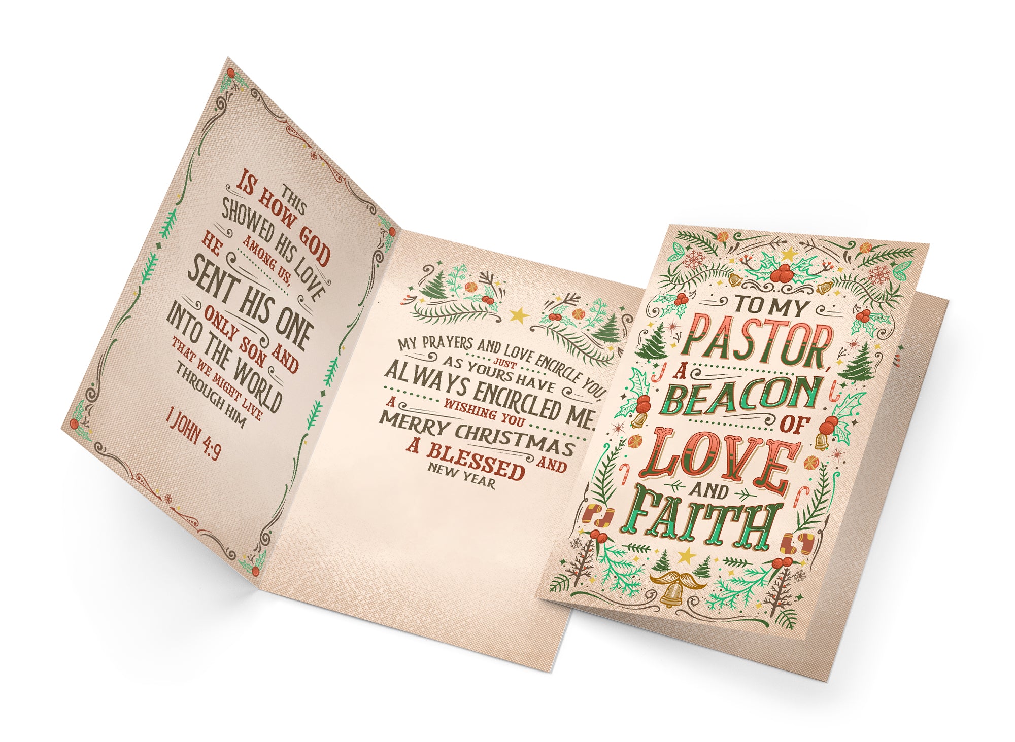 Religious Pastor Christmas Card