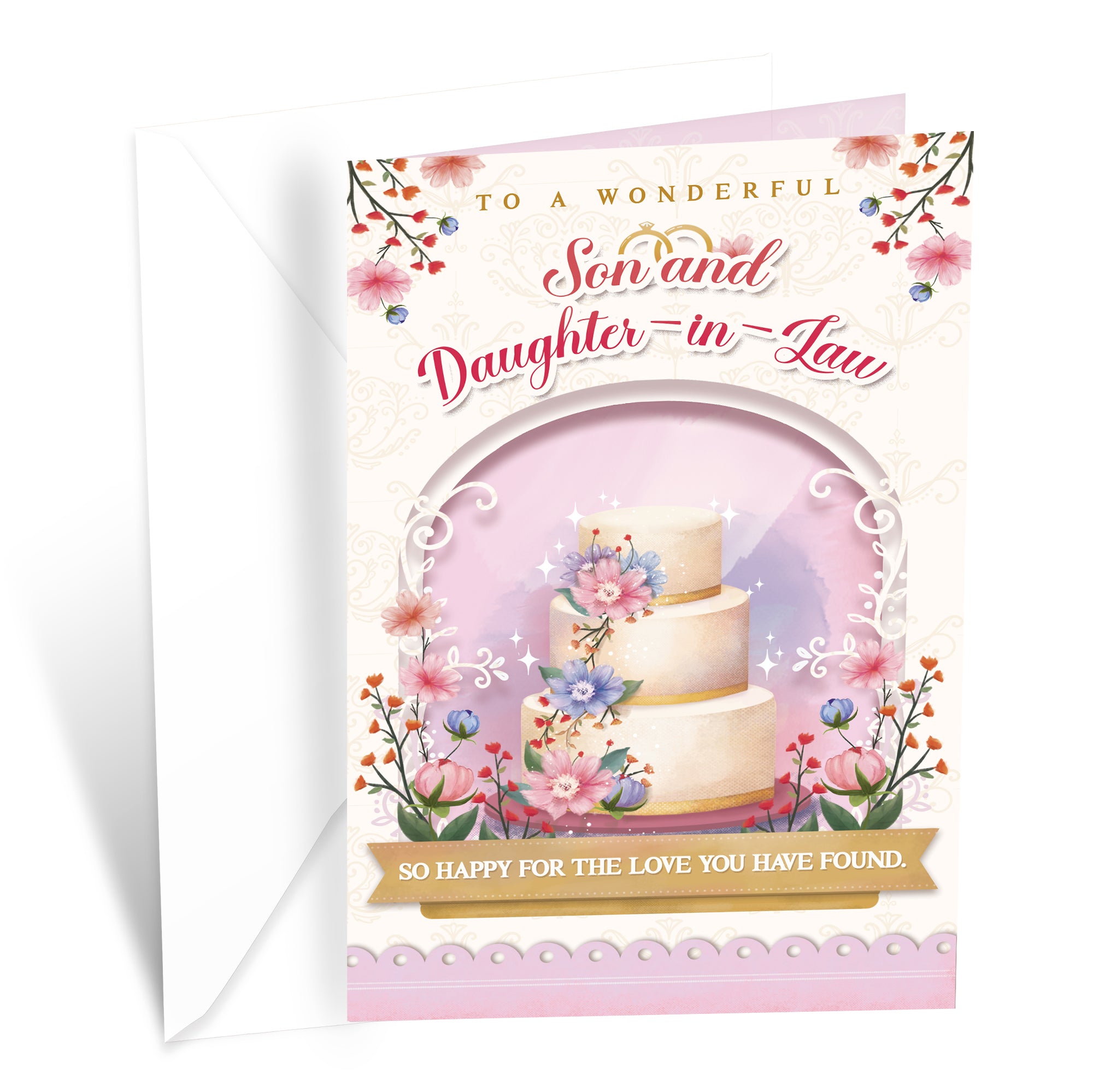 Son and Daughter In Law Wedding Card
