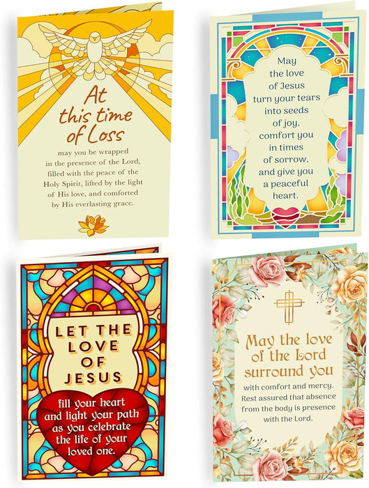 Assorted Religious Sympathy Cards 12 Pack