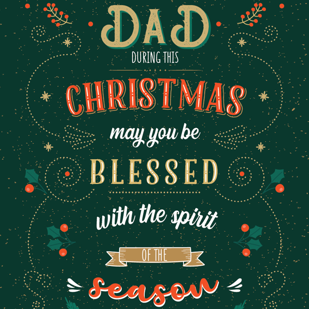 Merry Christmas Card For Dad (Father)