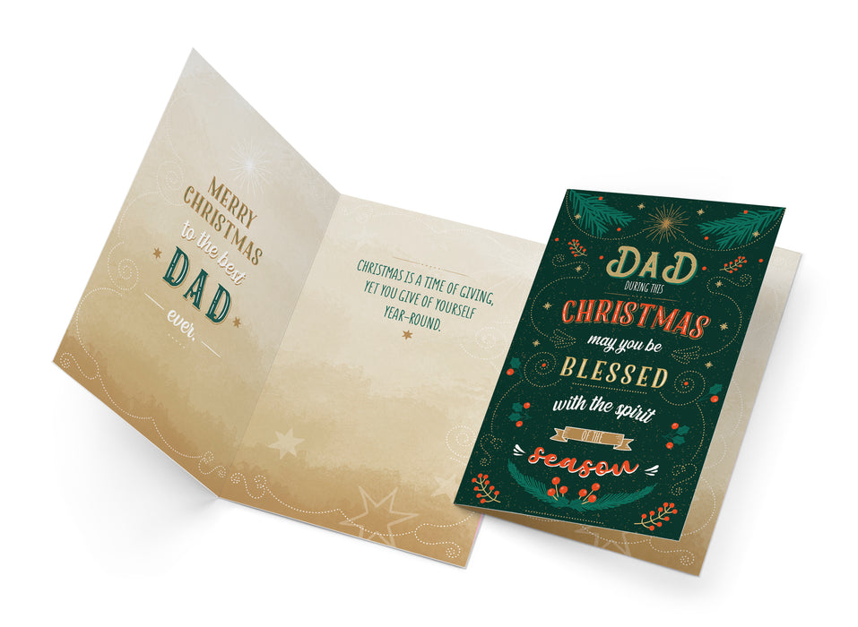 Merry Christmas Card For Dad (Father)