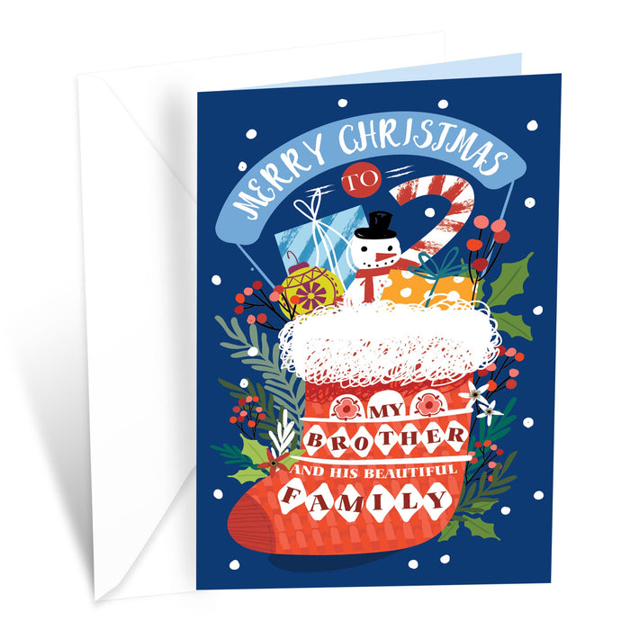 Merry Christmas Card For Brother & Family