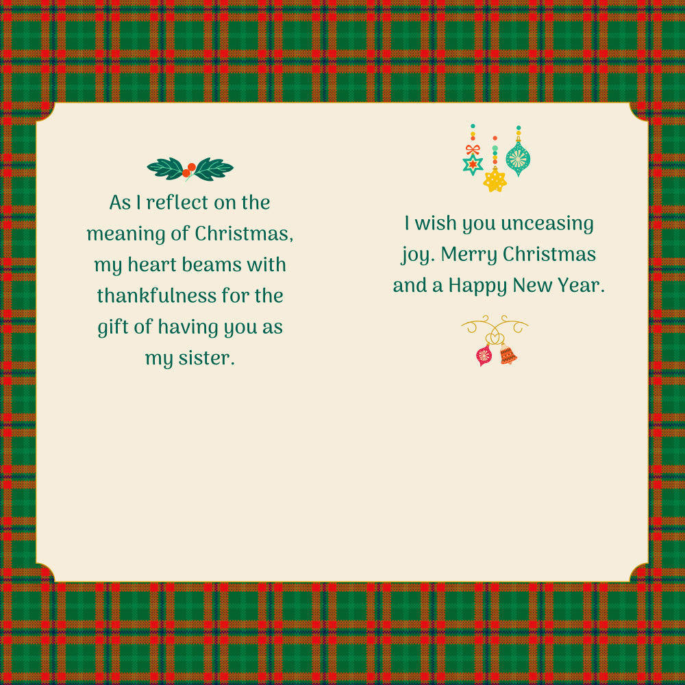 Christmas Card For Sister