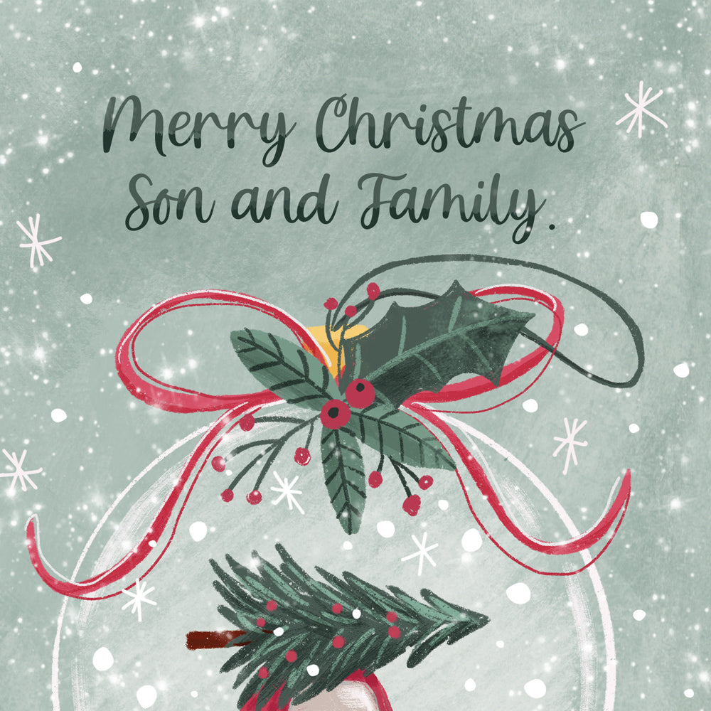 Christmas Card For Son & Family
