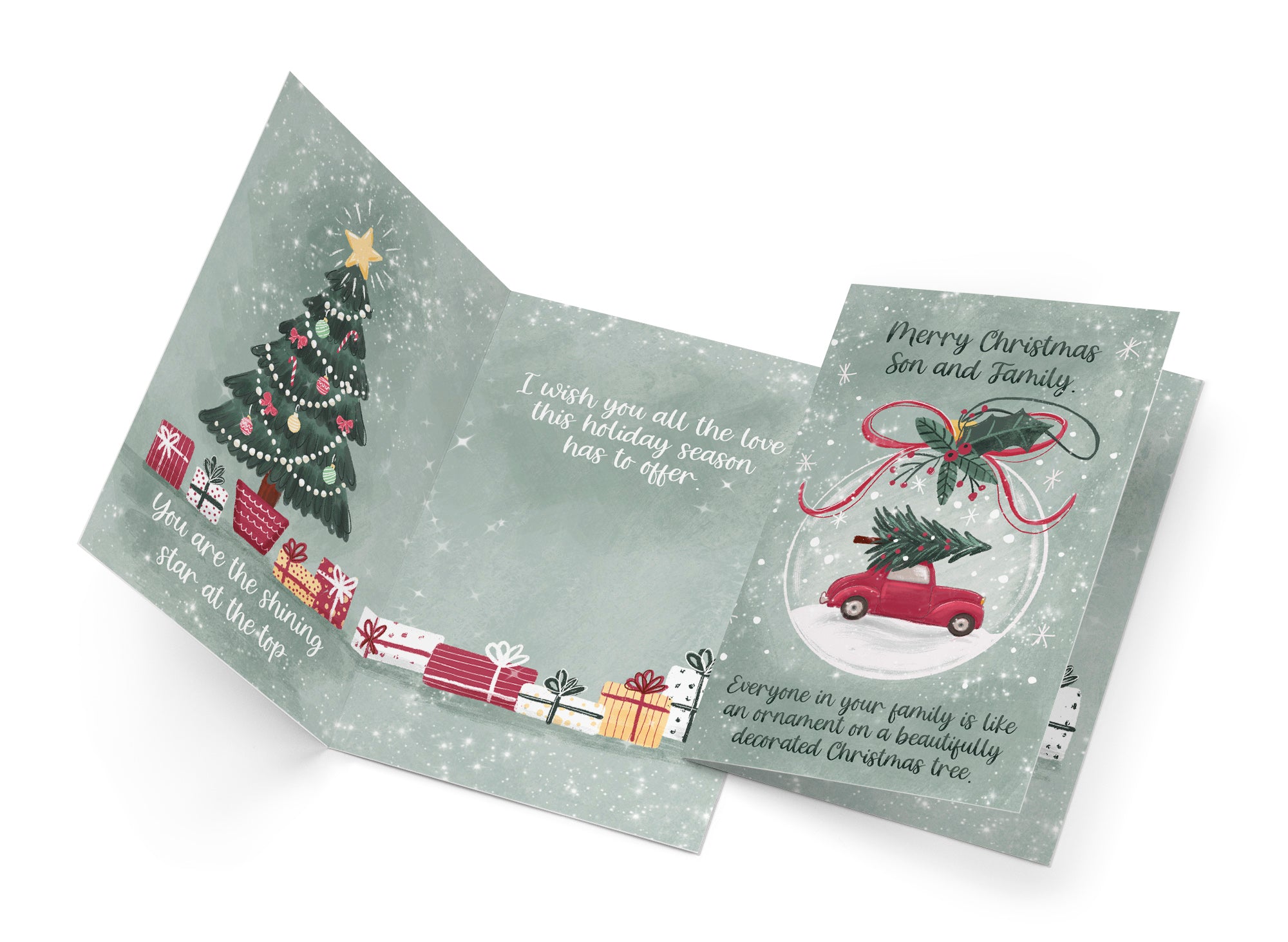 Christmas Card For Son & Family