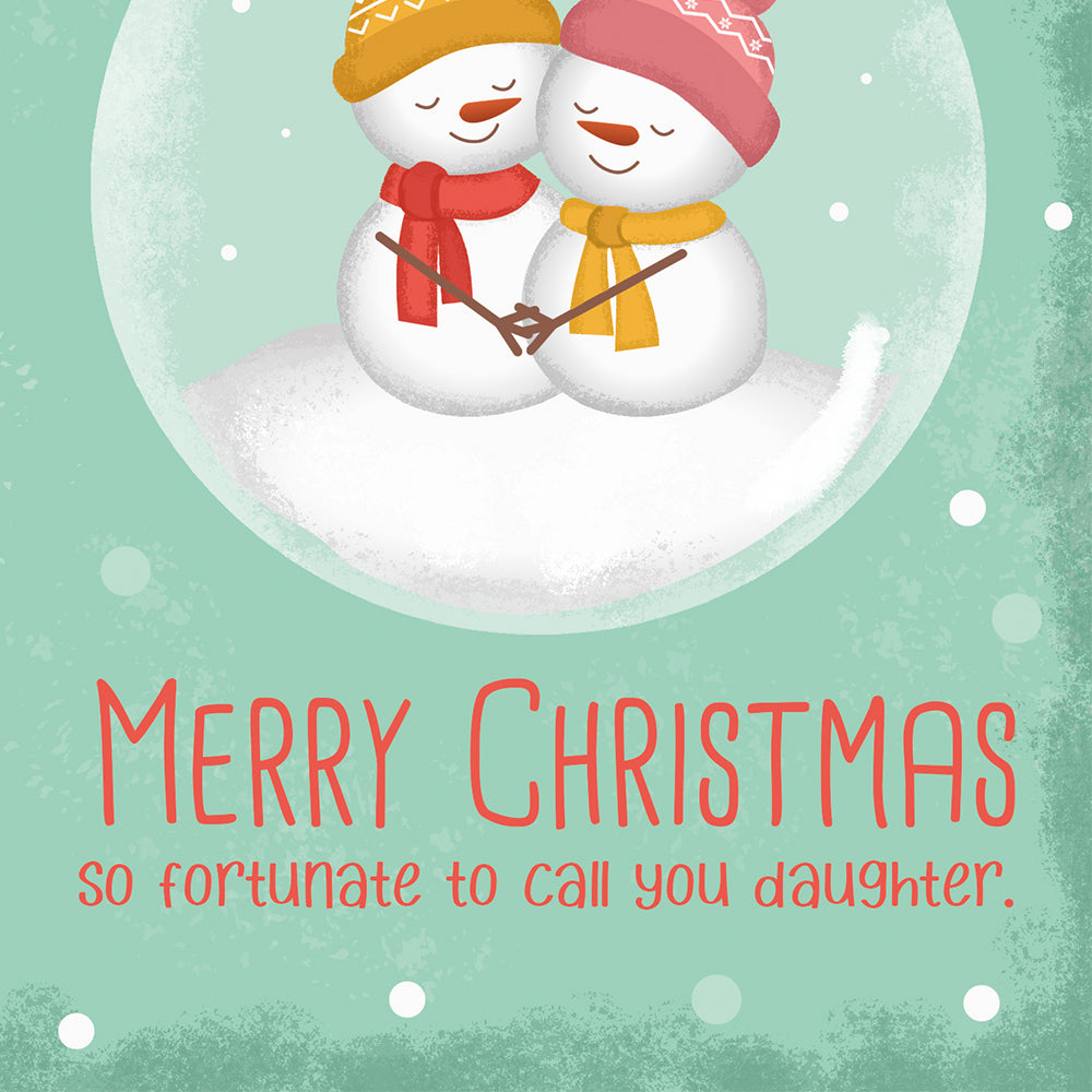 Merry Christmas Card For Daughter