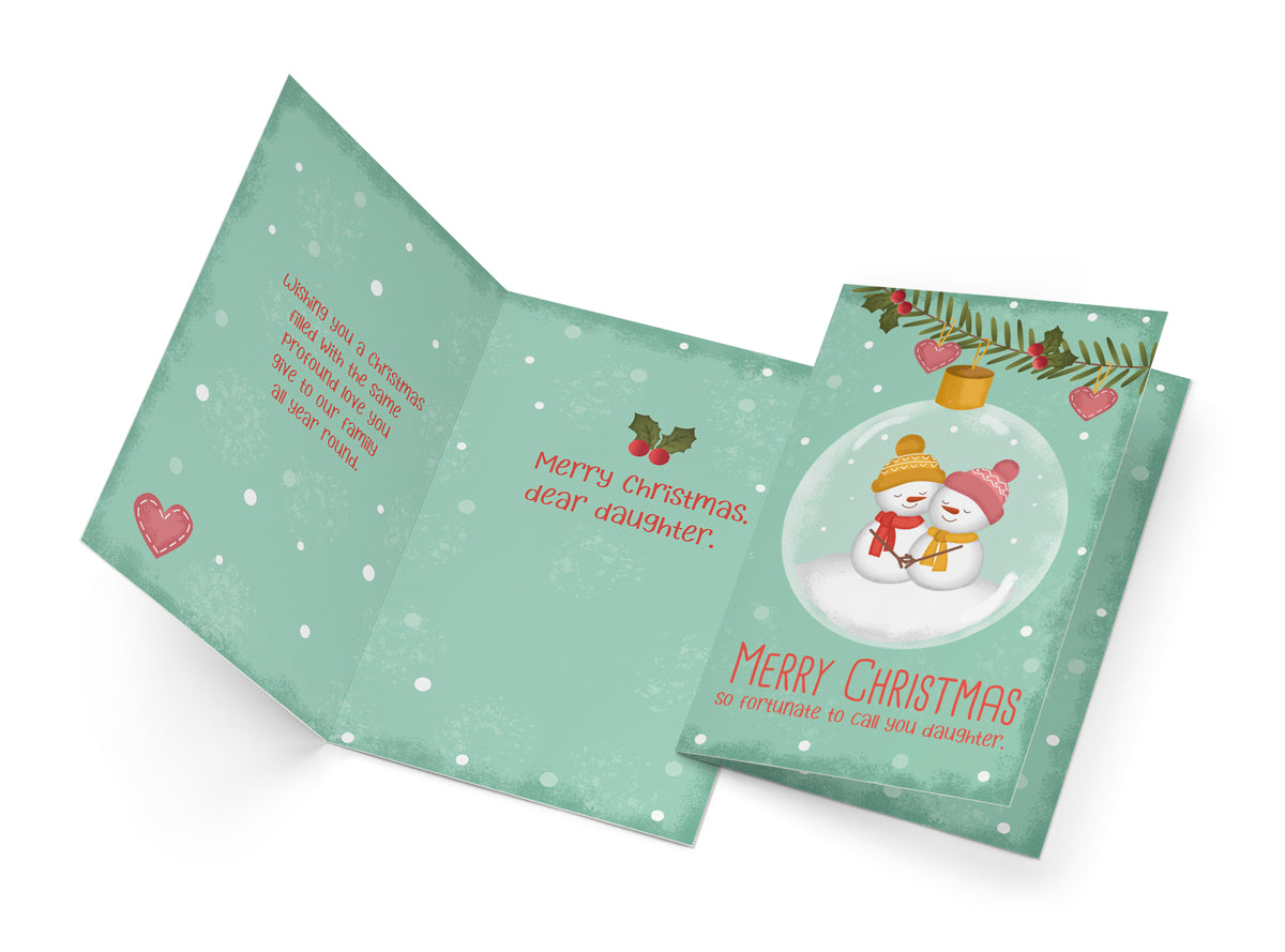 Merry Christmas Card For Daughter
