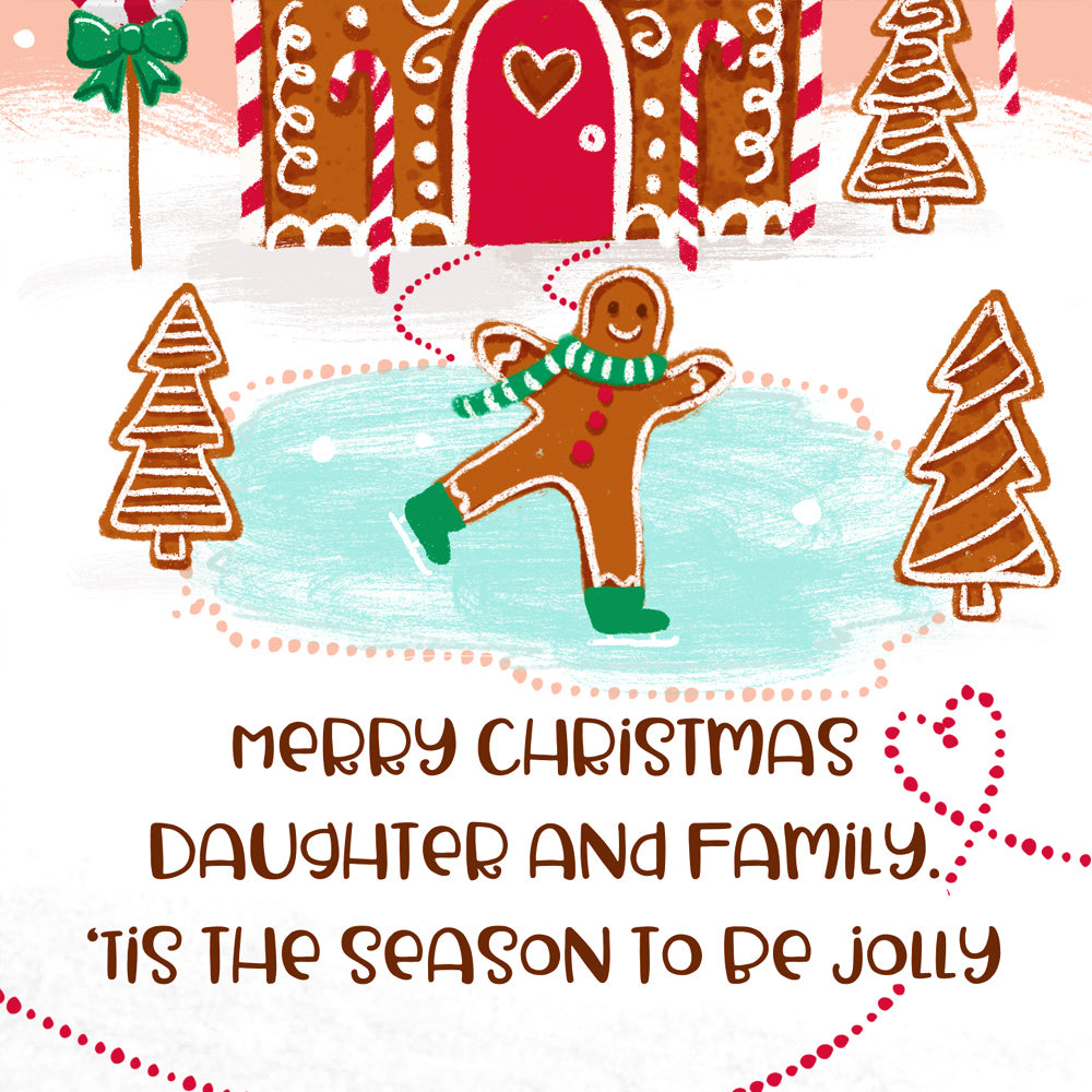 Merry Christmas Card For Daughter & Family