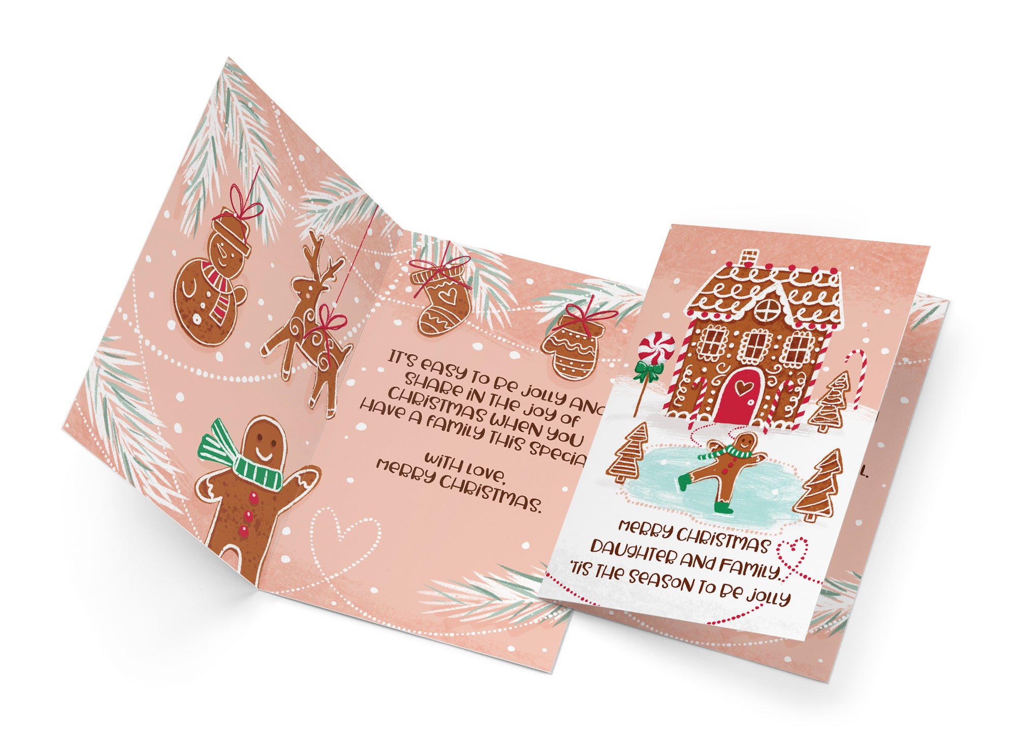 Merry Christmas Card For Daughter & Family