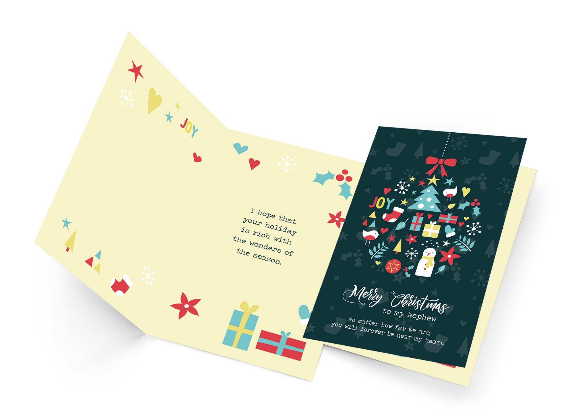 Merry Christmas Card For Nephew