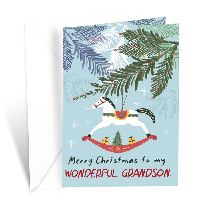 Merry Christmas Card For Grandson