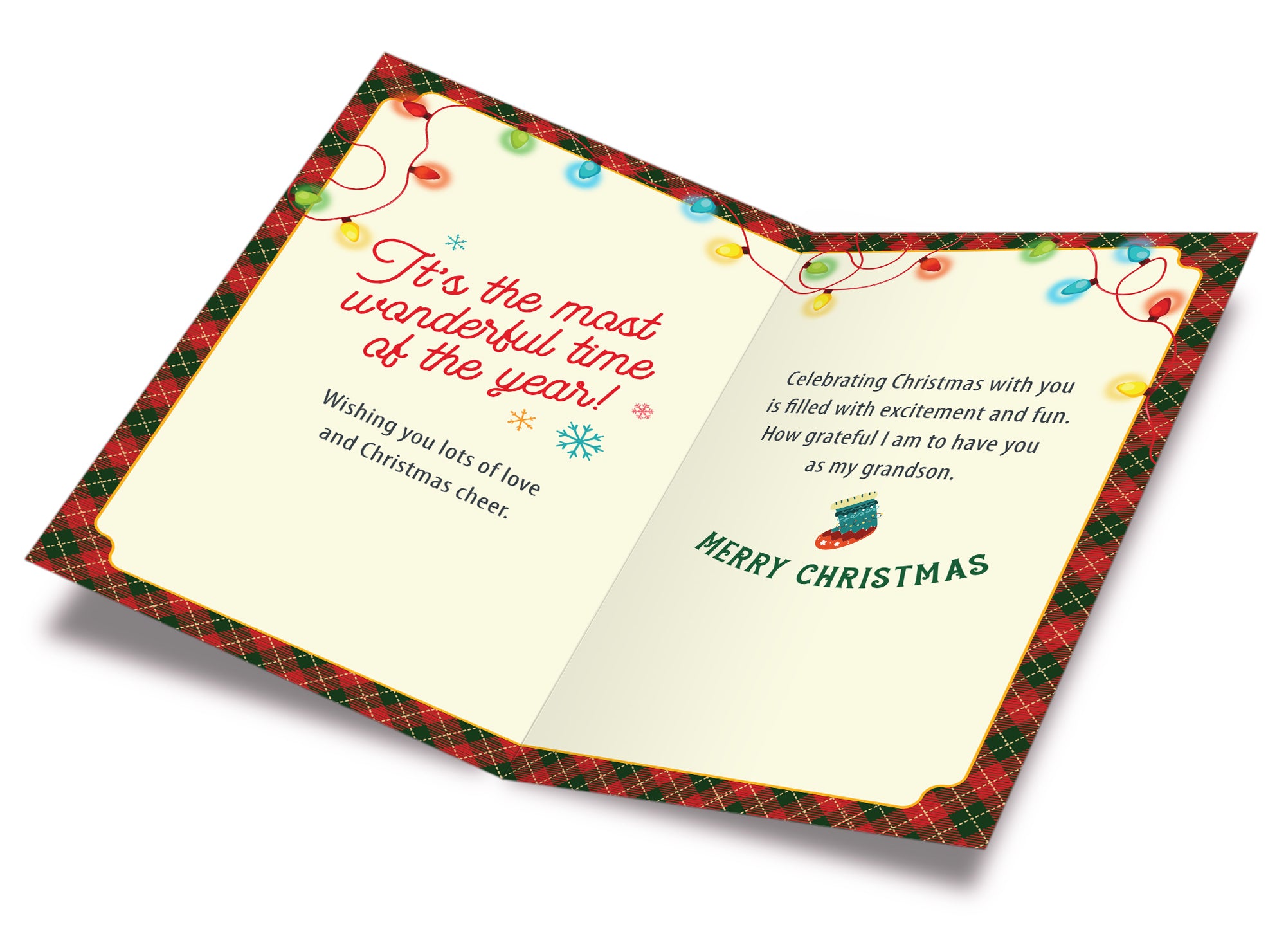 Christmas Card For Grandson