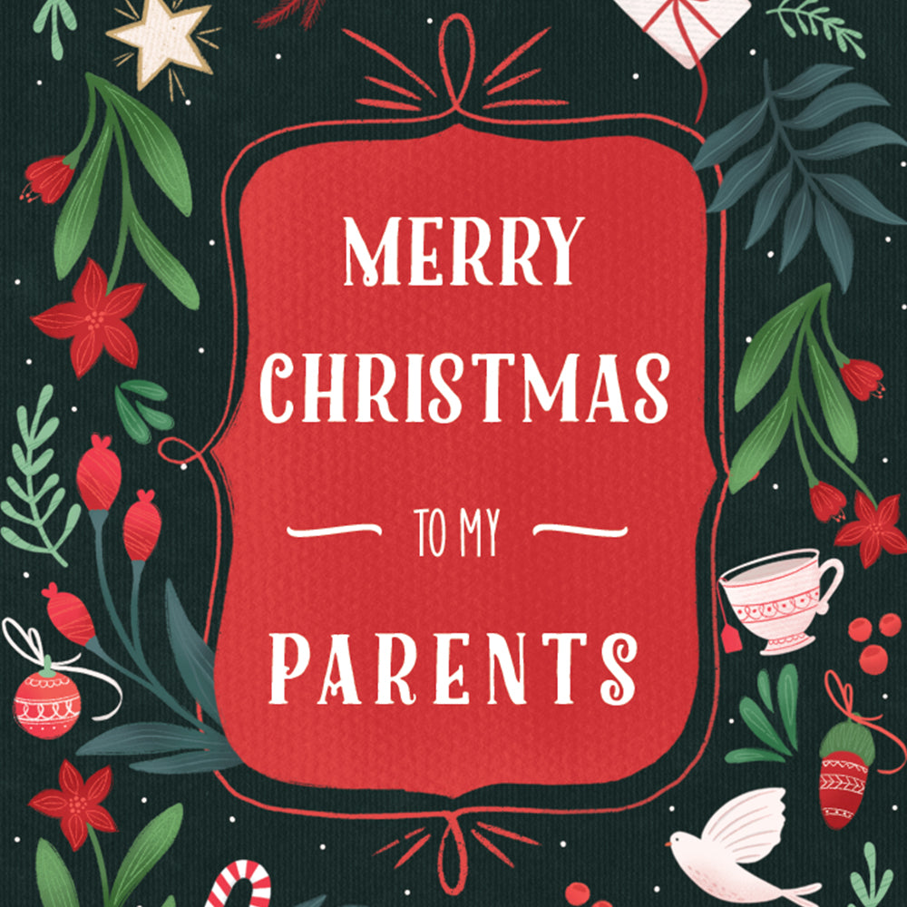 Merry Christmas Card For Parents