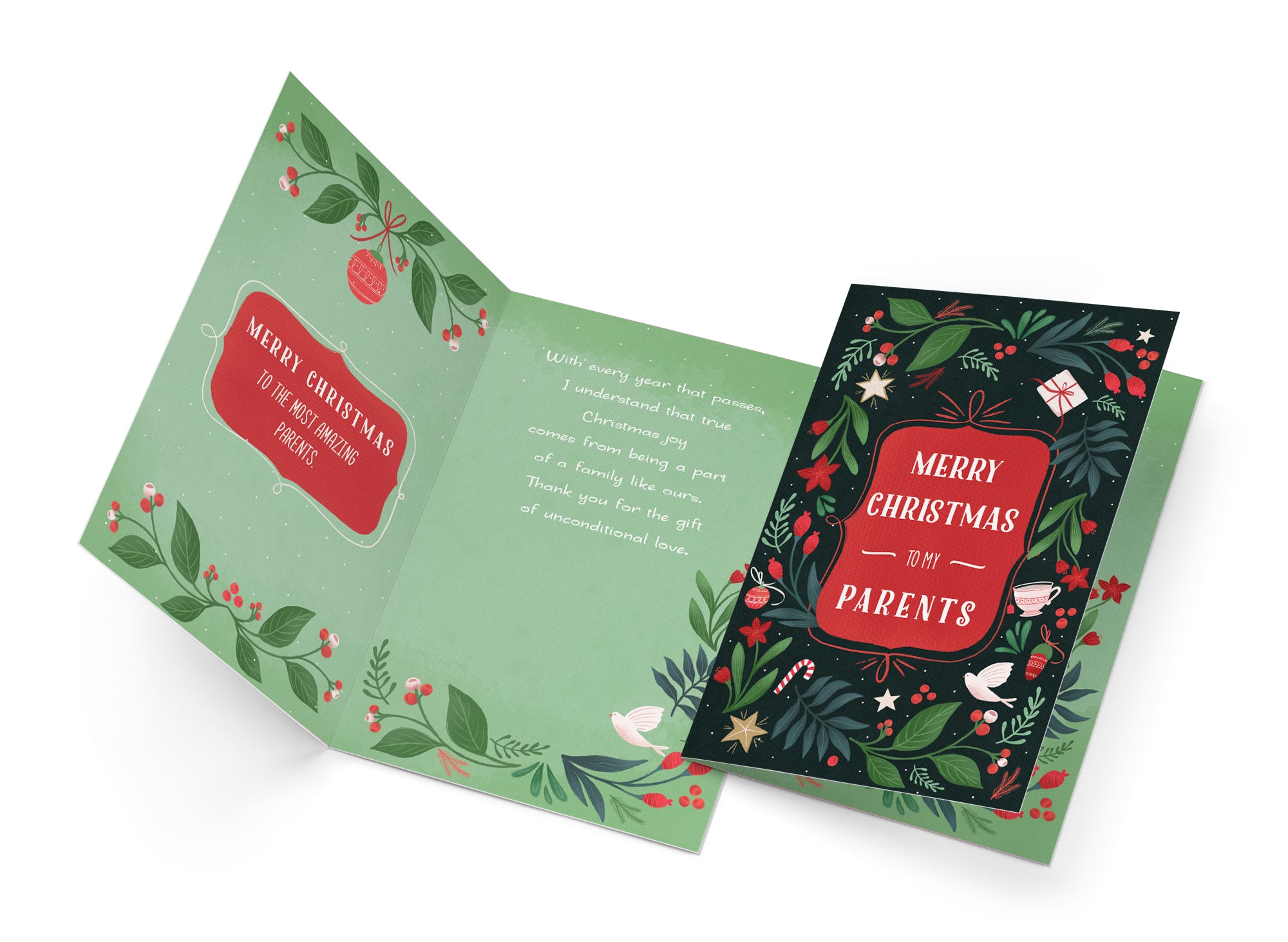 Merry Christmas Card For Parents