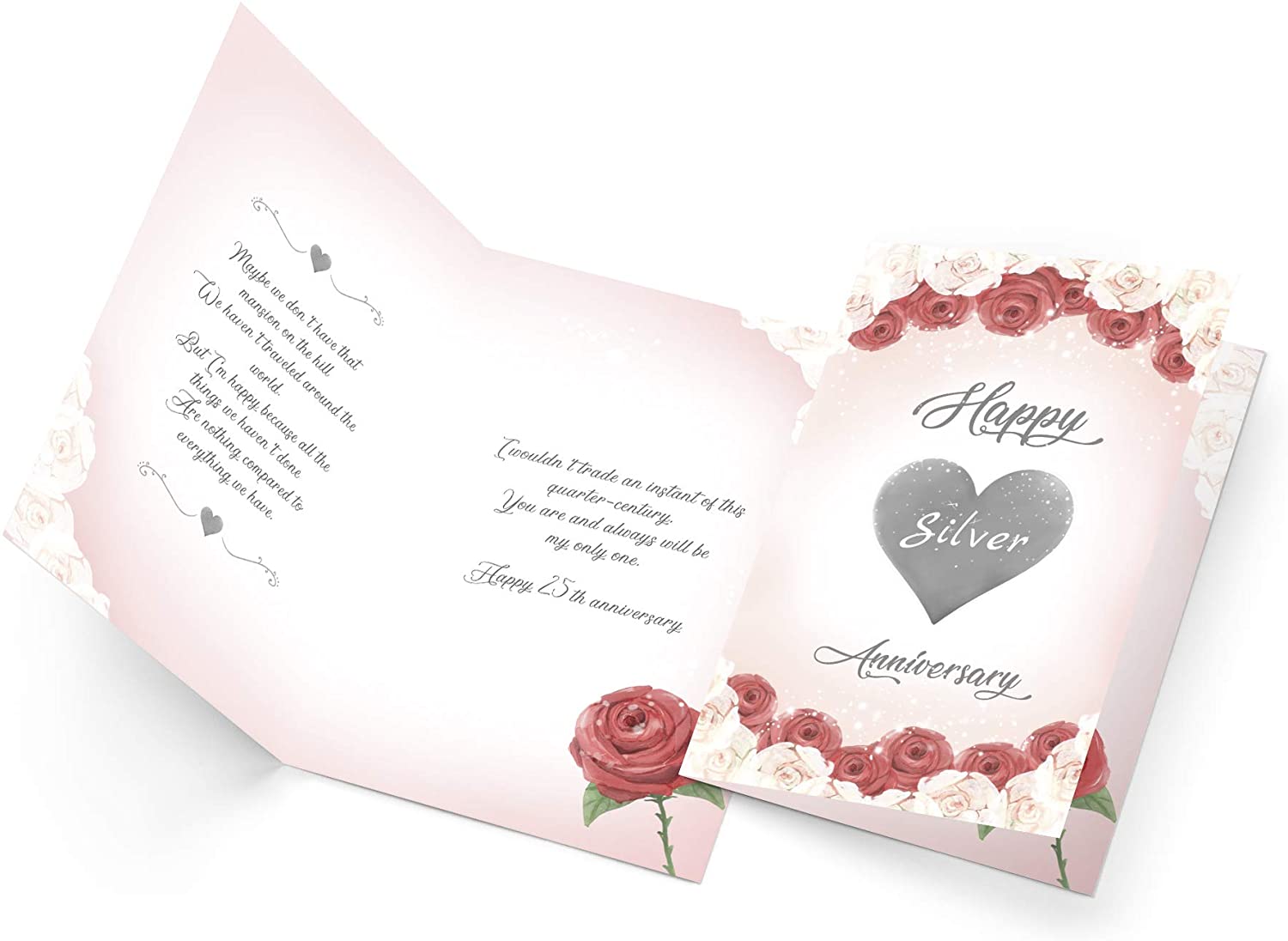 Wedding 25th Silver Anniversary Card