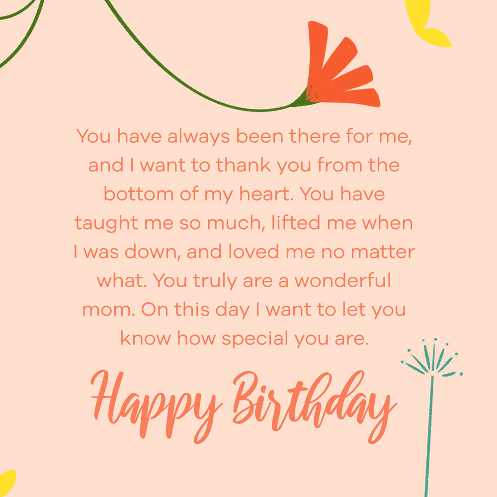 Happy Birthday Card For Mom