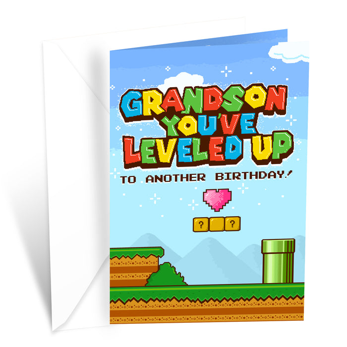 Grandson Birthday Card Video Game Theme