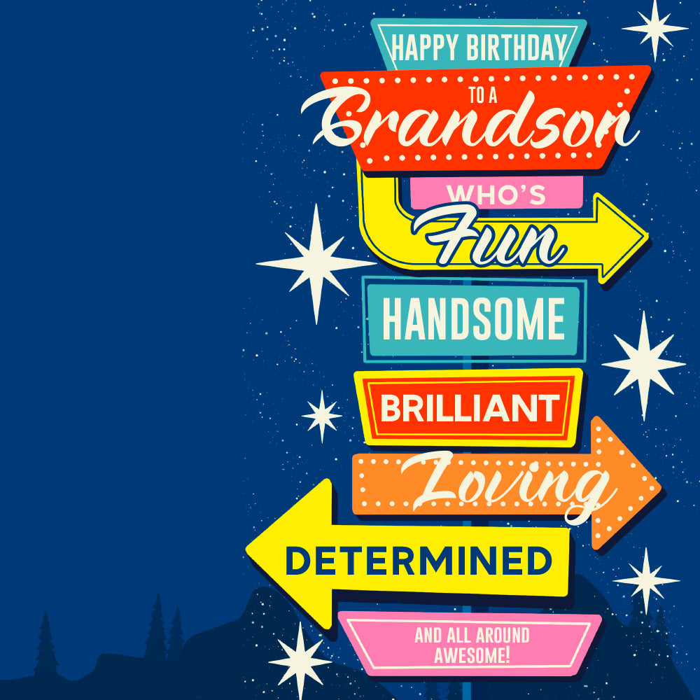 Birthday Card For Grandson