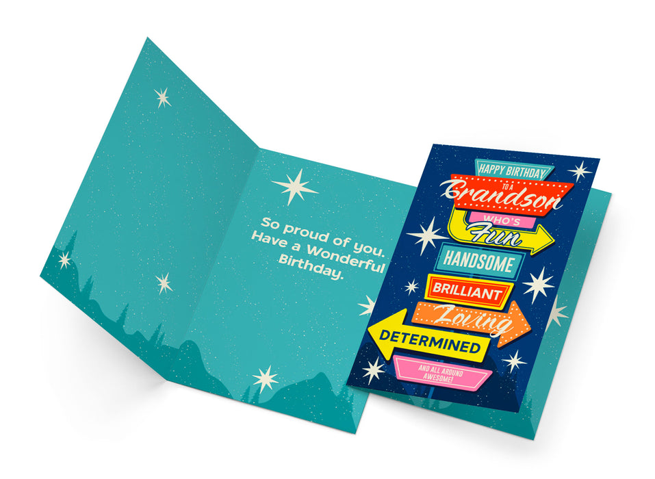 Birthday Card For Grandson