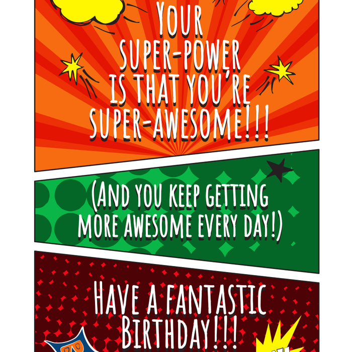 Great Grandson Birthday Card Superhero Theme