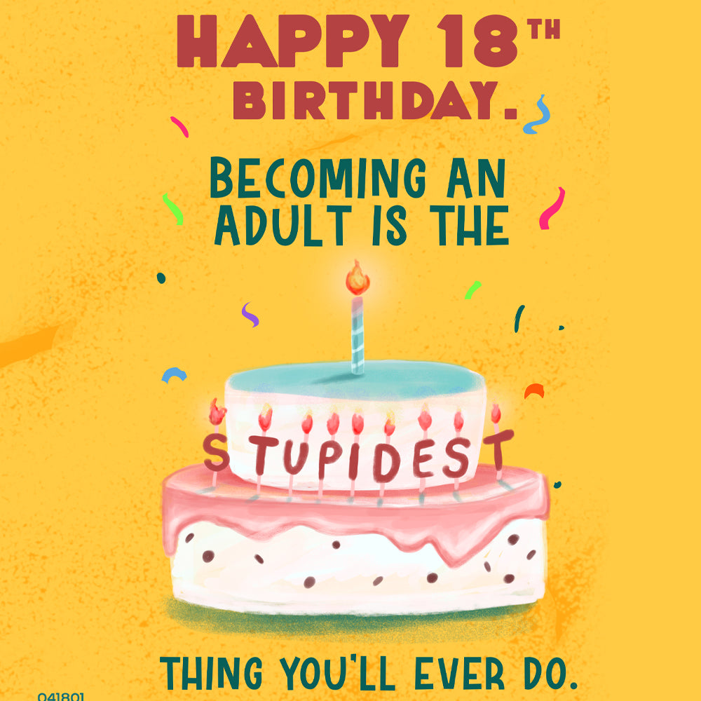 18th Birthday Card Funny