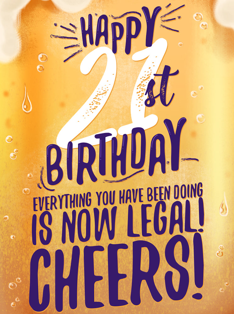 21st Birthday Card Funny