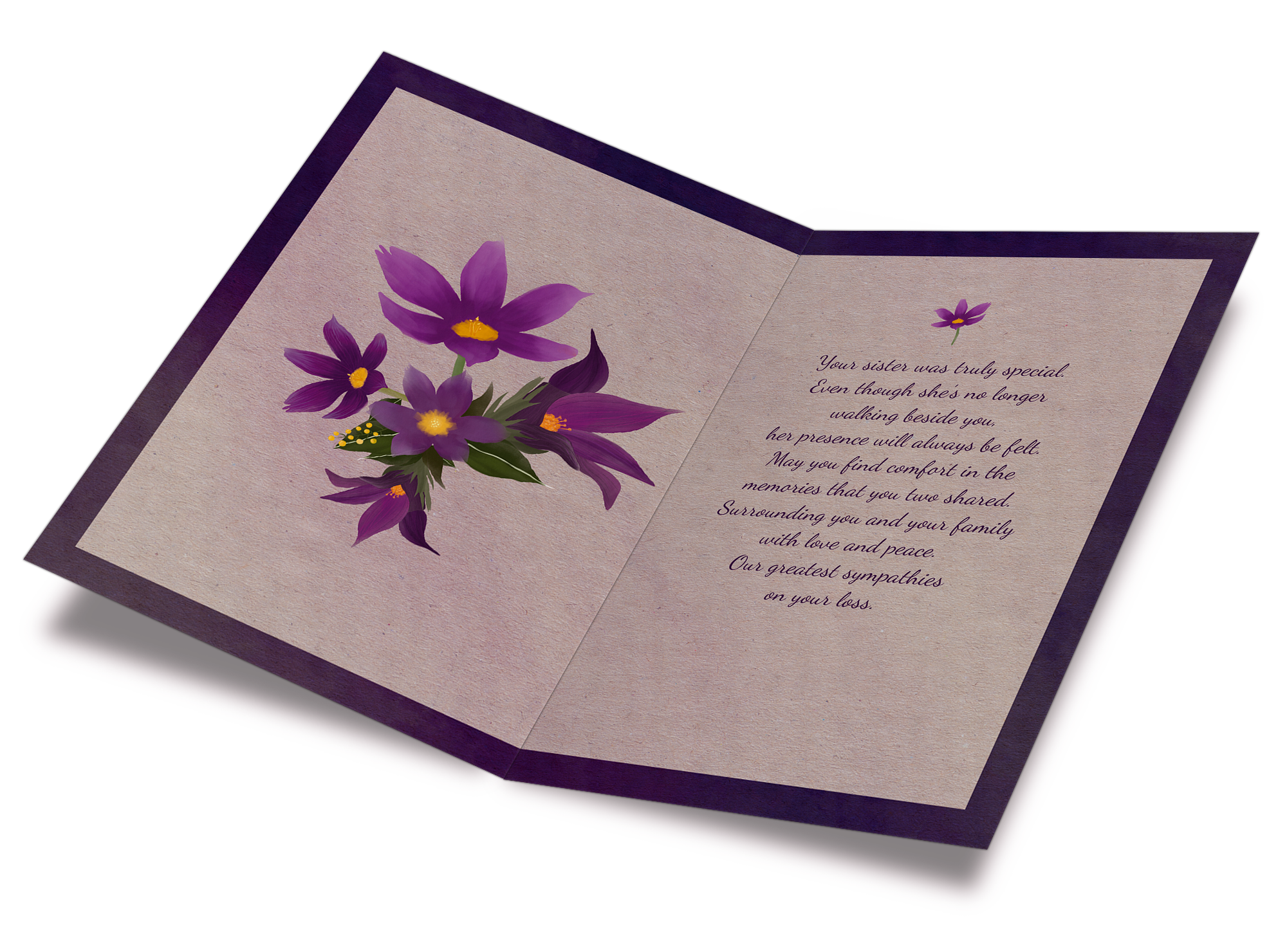 Sympathy Card Loss of Sister