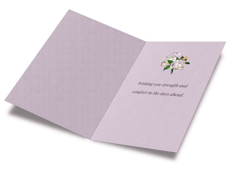Sympathy Card Purple Flowers