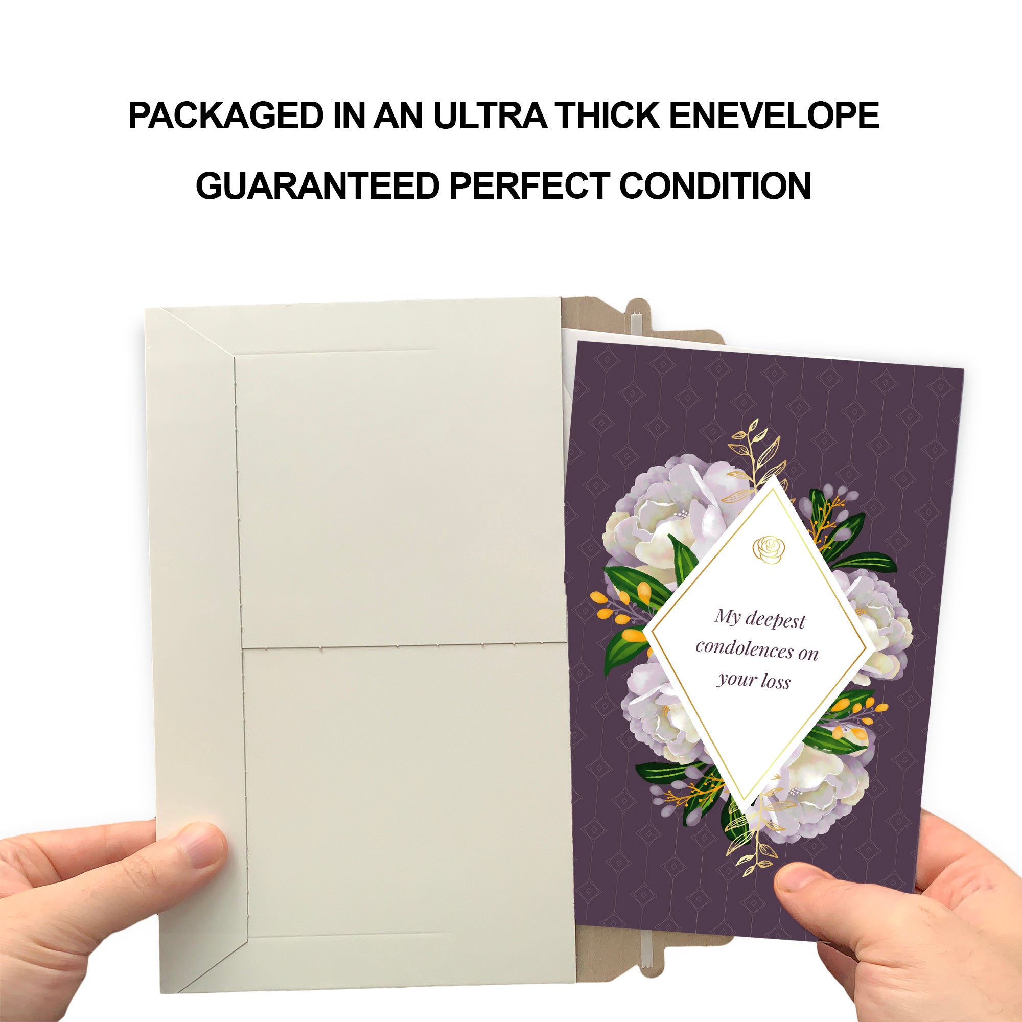 Sympathy Card Purple Flowers