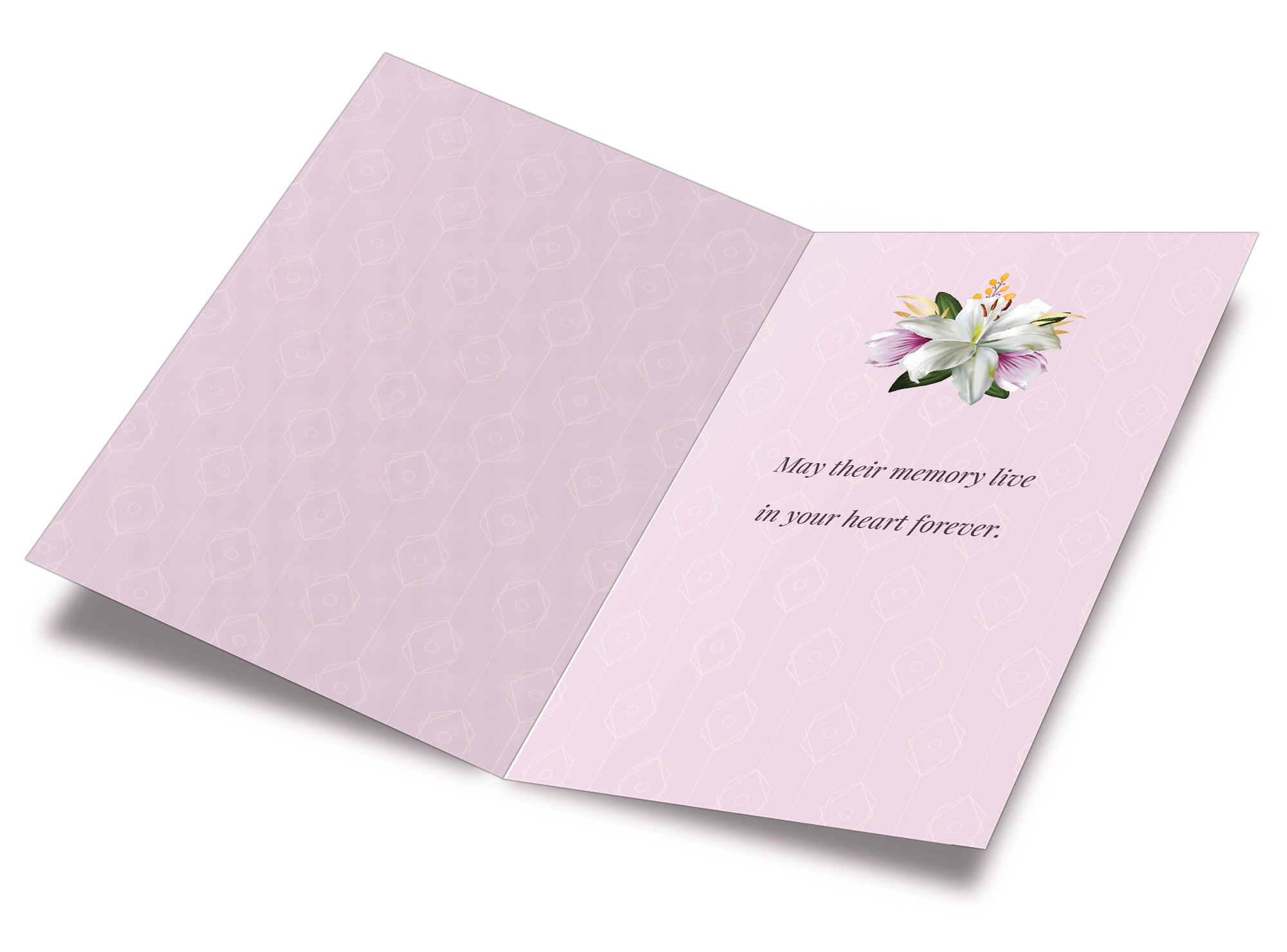 Sympathy Card Pink Flowers