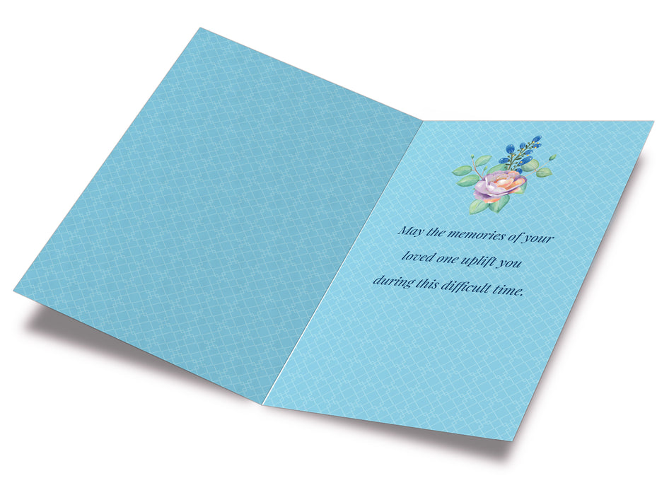 Sympathy Card Blue Flowers