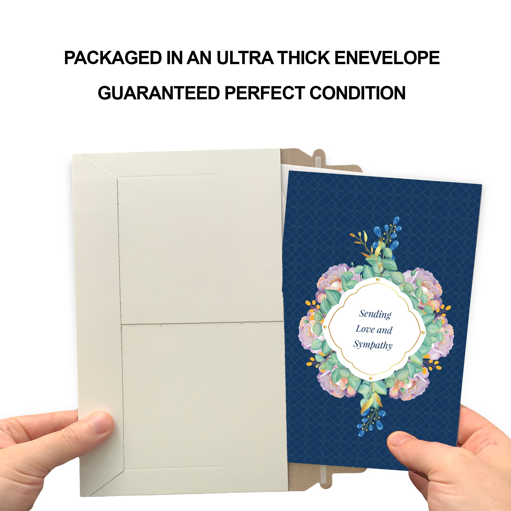 Sympathy Card Blue Flowers