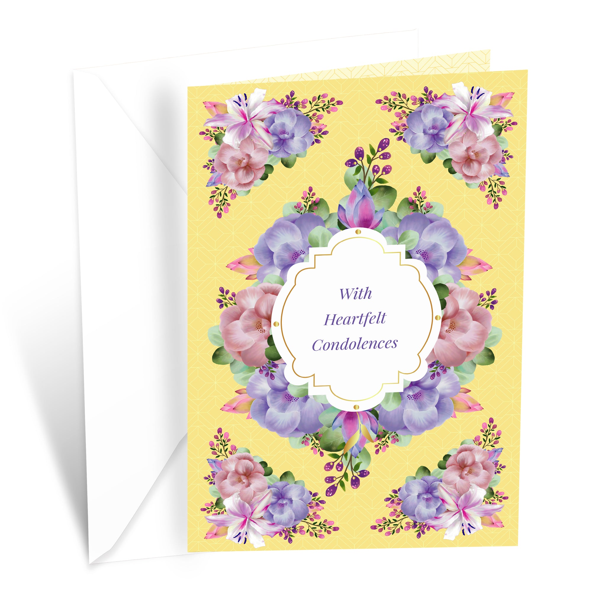 Sympathy Card Yellow Flowers