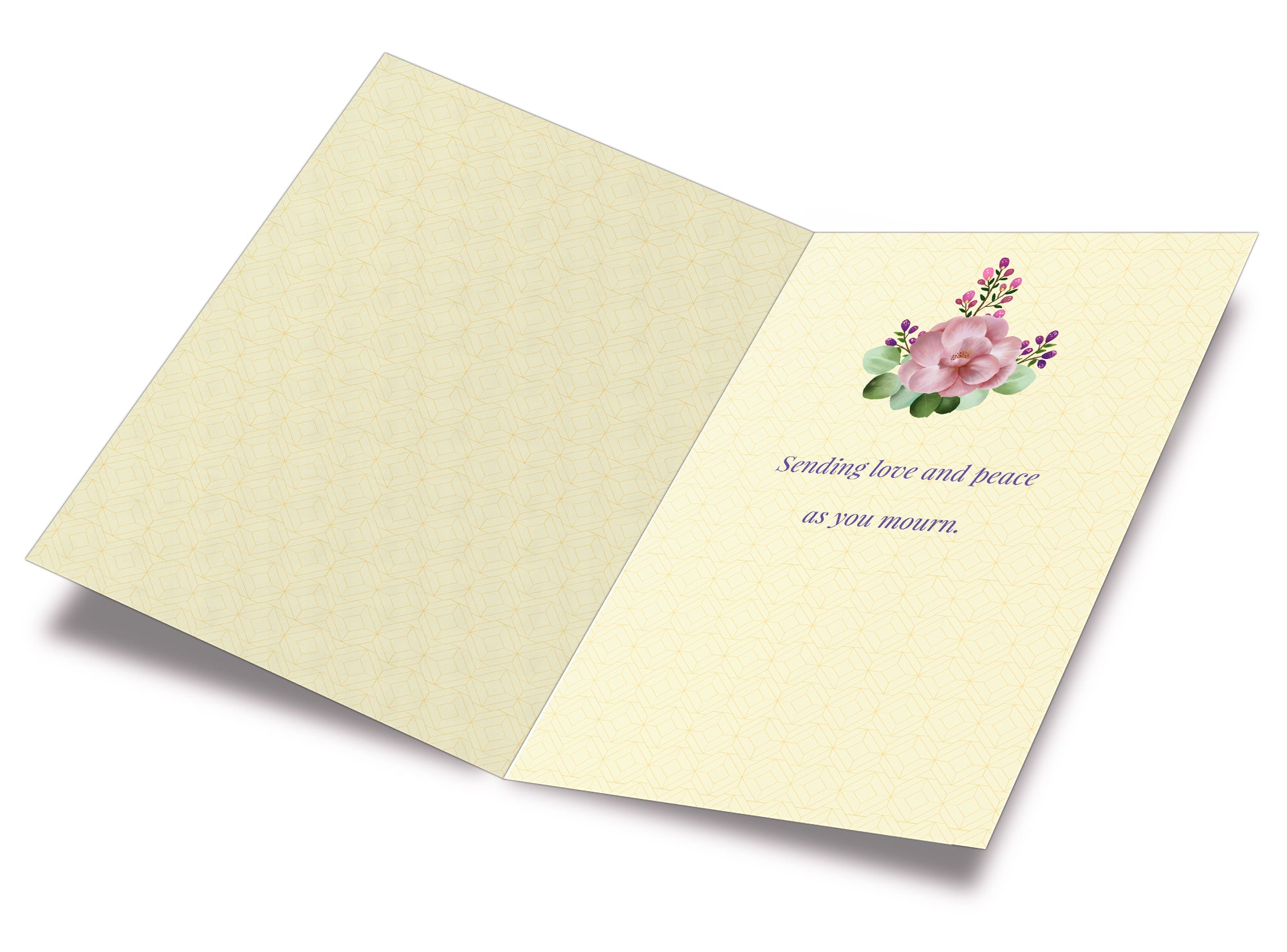 Sympathy Card Yellow Flowers
