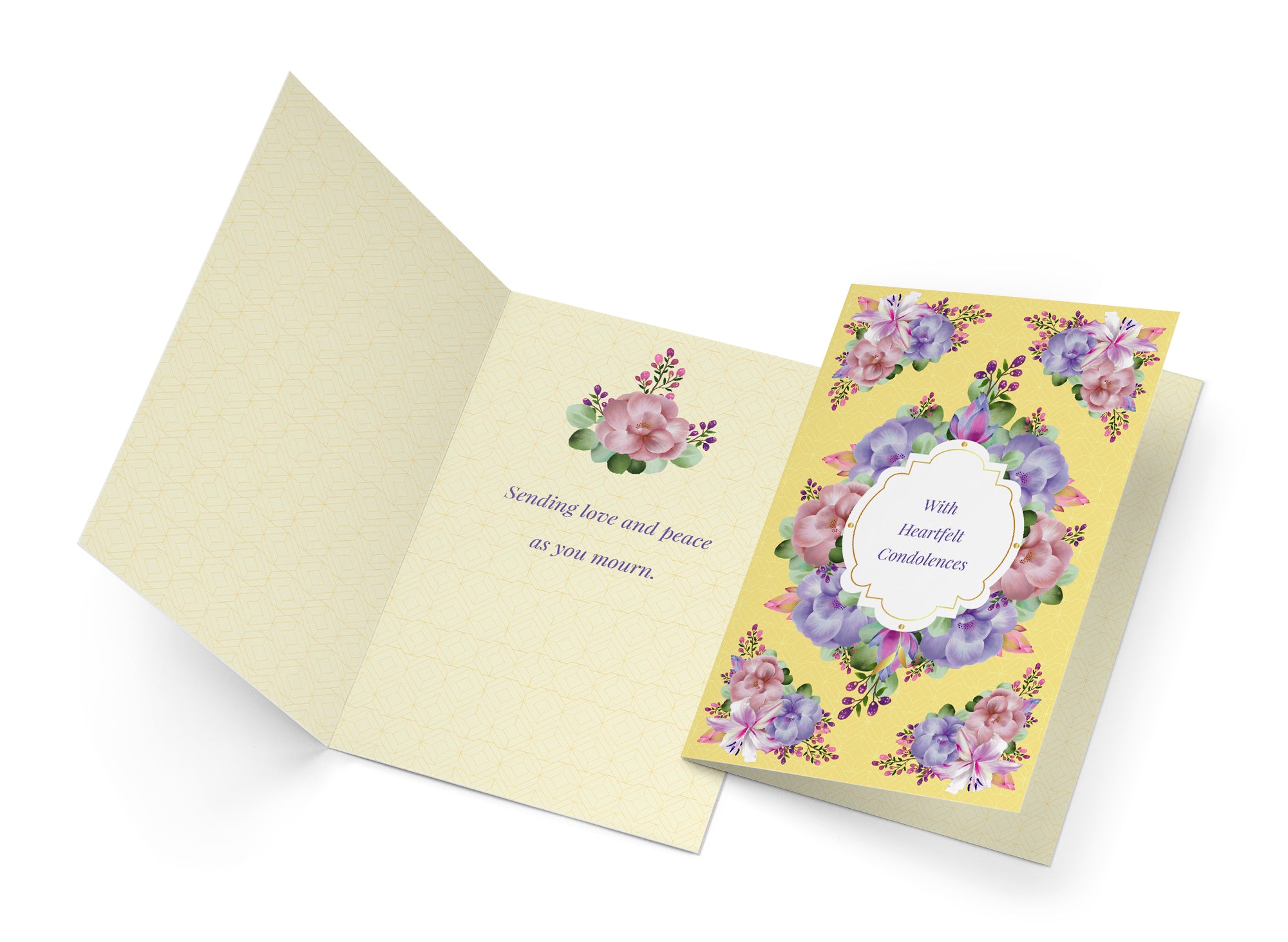 Sympathy Card Yellow Flowers