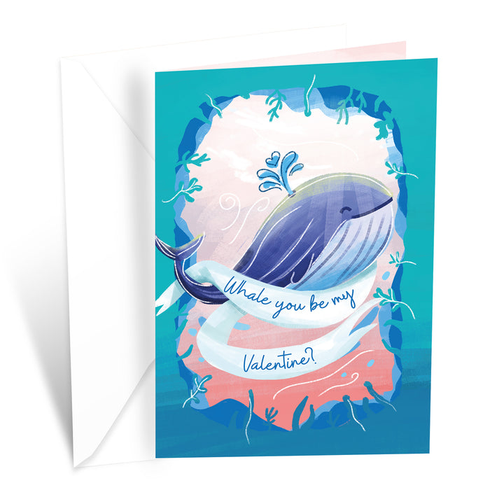 Funny Whale Pun Valentine's Day Card