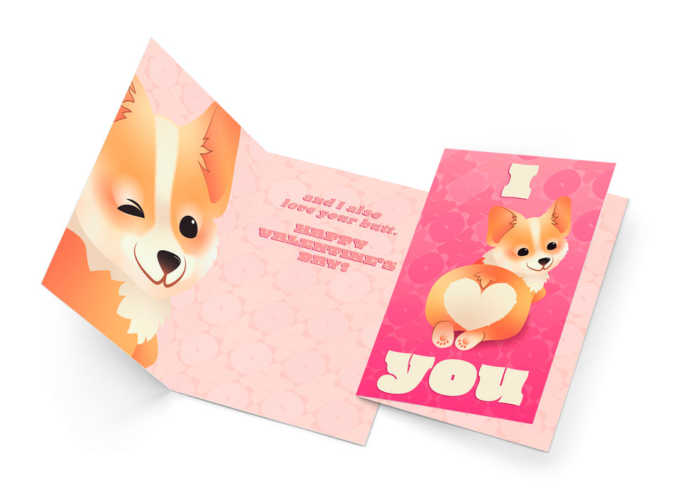 Valentine's Day Card Corgi