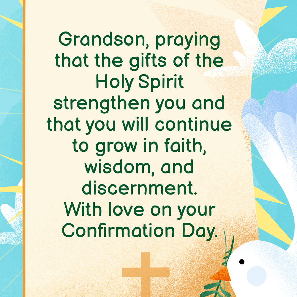 Grandson Confirmation Card