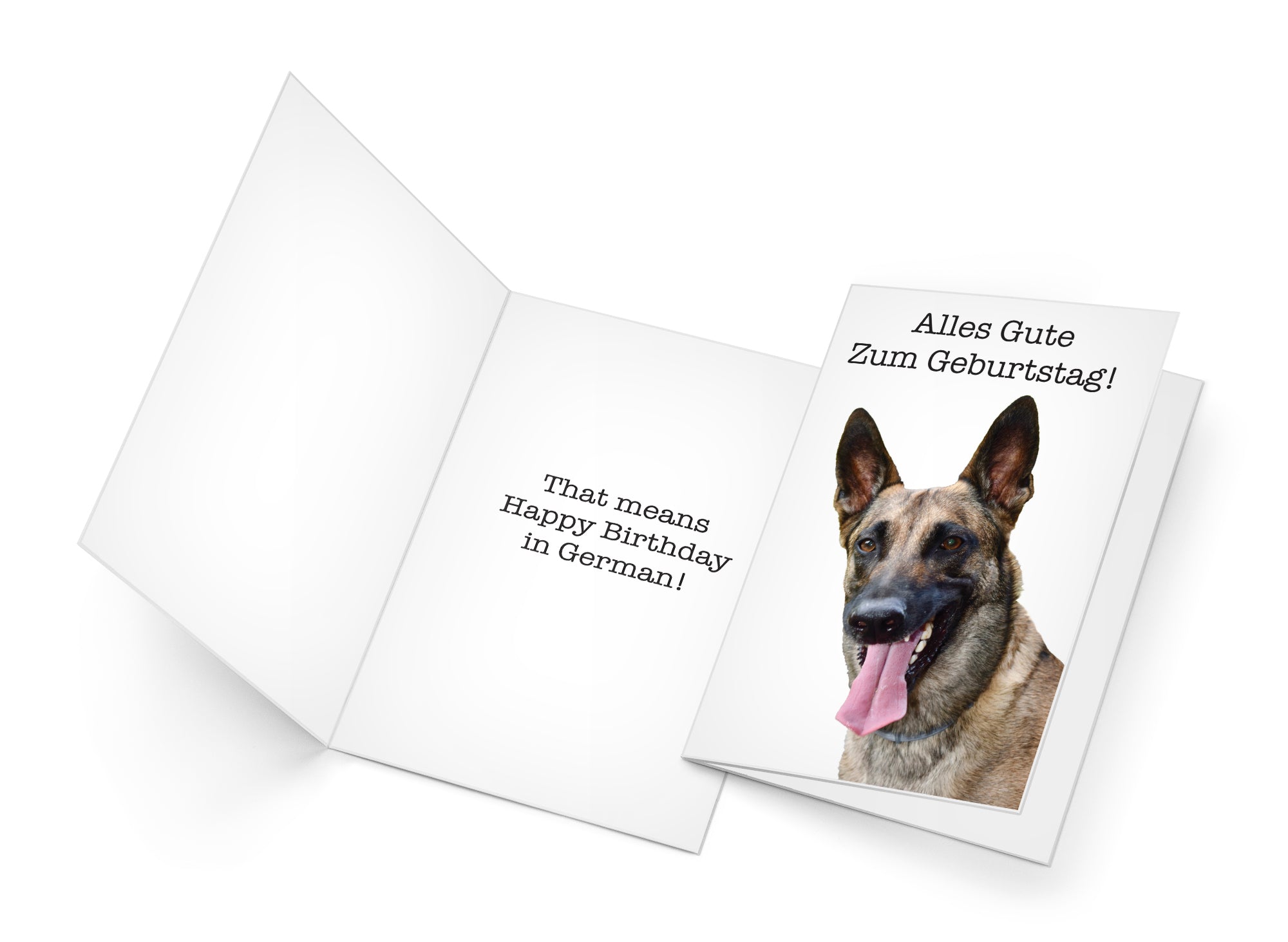 Funny Dog Birthday Card Pun With  German Shepherd